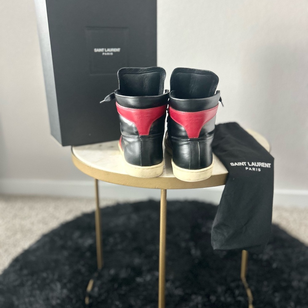 Saint Laurent Men's leather sneakers| designer | street wear | high top - Picture 2 of 4
